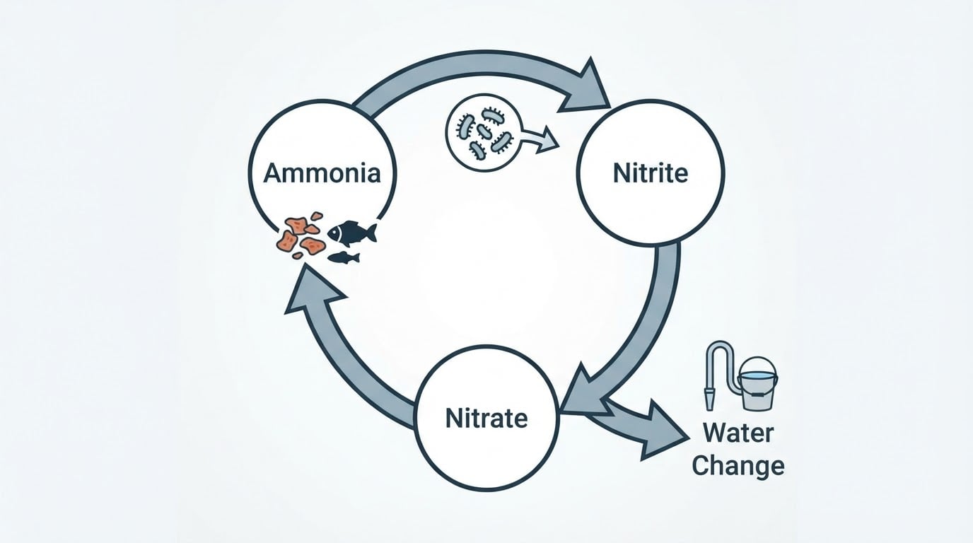 Workflow diagram for betta fish care.