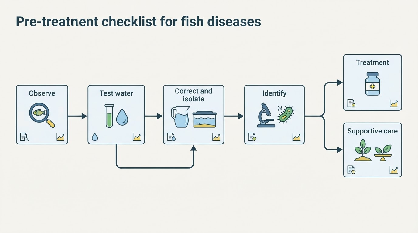 Workflow diagram for fish diseases.