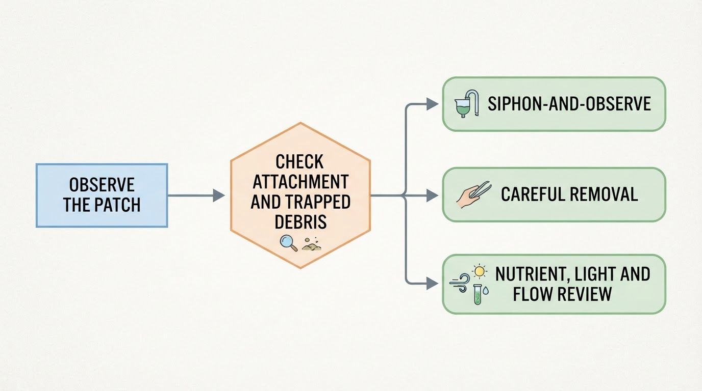 Workflow diagram for turf algae reef tank.